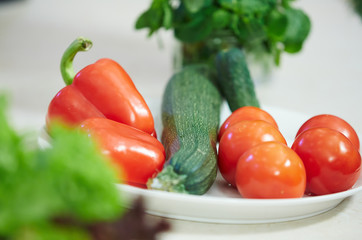 vegetables on a plate