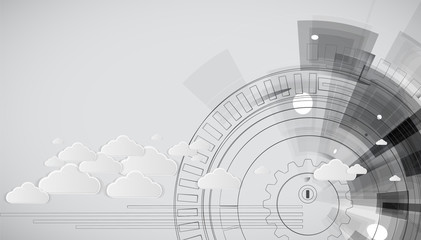 Obraz premium Integration technology with nature, sky. Best ideas for Business