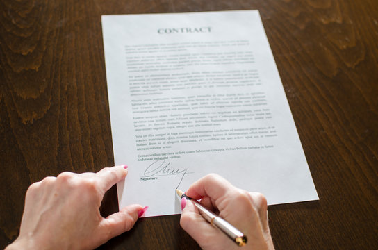Signing of a contract