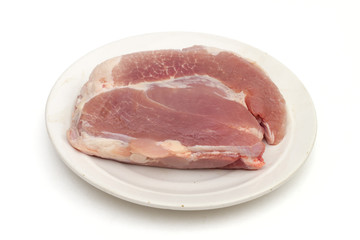 meat on the white background