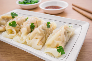 Dumplings on plate