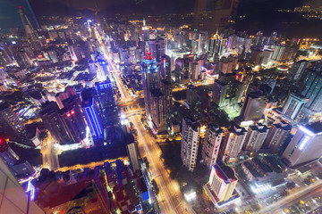 Fototapeta na wymiar skyline,cityscape of modern city shenzhen at night