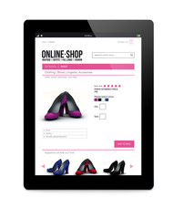 tablet pc with online shop
