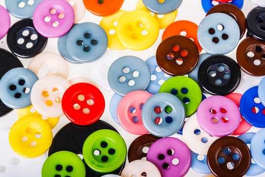colorful plastic buttons