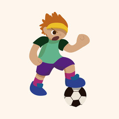 Sport soccer player theme elements vector,eps
