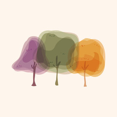 tree theme elements vector,eps