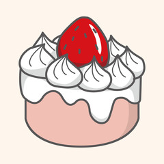 decorating cake flat icon elements background,eps10