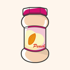 peach jam theme elements vector,eps