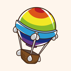 style hot air ballon theme elements vector,eps