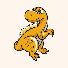 dinosaur cartoon theme elements vector,eps