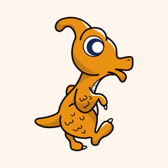 dinosaur cartoon theme elements vector,eps