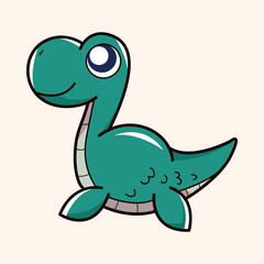 dinosaur cartoon theme elements vector,eps