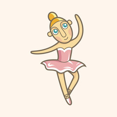 ballet dancer theme elements vector,eps