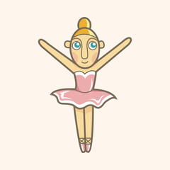 ballet dancer theme elements vector,eps