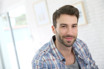 Portrait of cheerful 30-year-old man