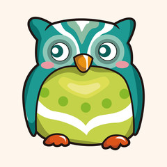 owl cartoon theme elements vector,eps