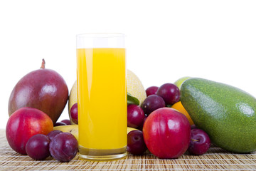fruits and juice