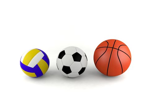 Sport balls isolated on white background