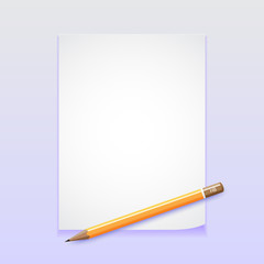 Paper with pencil vector