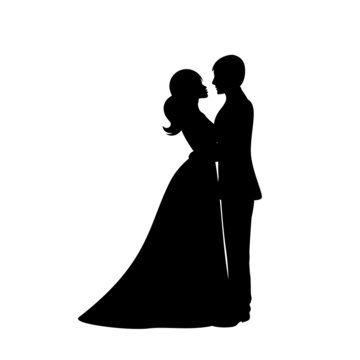 wedding couple dancing silhouette
