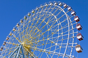 Ferris Wheel with Blue Sky