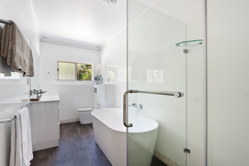 Fototapeta na wymiar Modern bathroom in luxury apartment