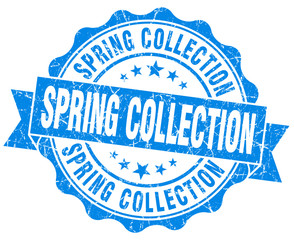 Obraz premium spring collection blue grunge seal isolated on white