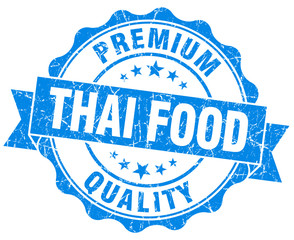 Obraz premium thai food blue grunge seal isolated on white
