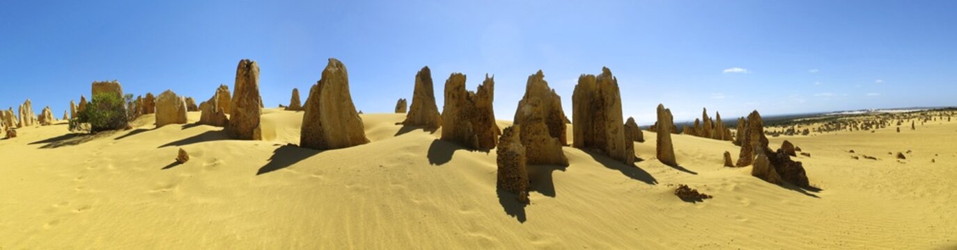 Pinnacles Desert, Nambung National Park, West Australia panorama