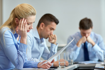 business people having problem in office