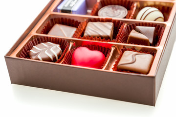 Brown Box of Chocolate with Assorted Chocolates