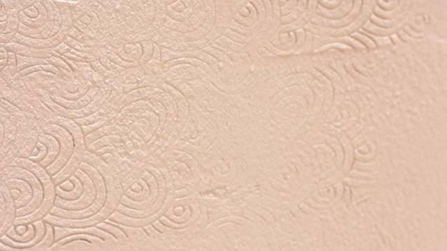 Closeup view of plastering work