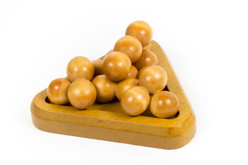 wooden puzzle, isolated image