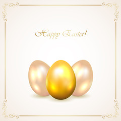 Three decorative Easter eggs