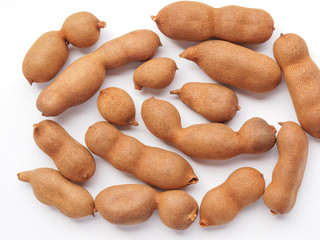 Raw tamarind fruits