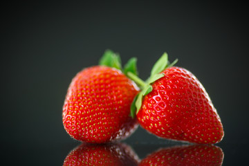 ripe red strawberries