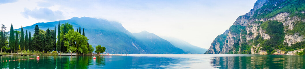 view of the lake Garda . North Italy.