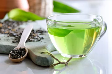 Foto auf Acrylglas Tee Grüner Wellness-Tee