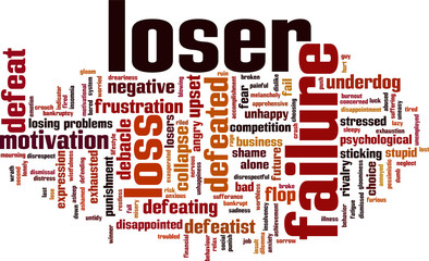 Obraz premium Loser word cloud concept. Vector illustration