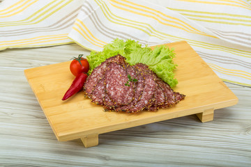 Sliced salami