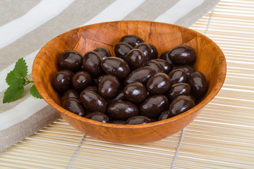Almond in chocolate