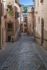 Empty old street  in Toledo, Spain