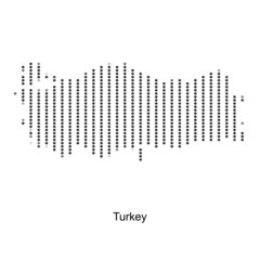 Dotted map of Turkey for your design