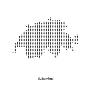 Dotted map of Switzerland for your design