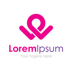 Cute little man in a world business element icon logo