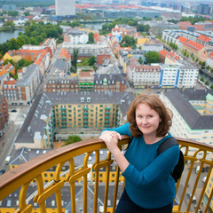 Girl on top of Vor Frelsers Kirke