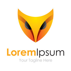 Beautiful alien like face creature element icons business logo