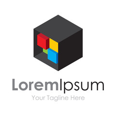 Creativity colorful hidden black box element icon logo business