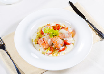 Delicious salmon salad