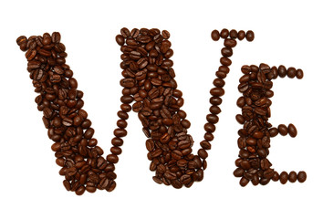 The word we posted from coffee beans